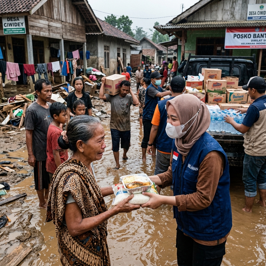 Bantu Korban Banjir Bandang Garut